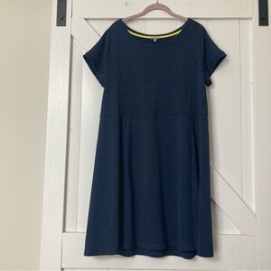 T by Talbots casual athletic pullover blue dress stretch fabric plus size 1X